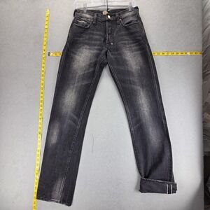 PRPS Jeans‎ Mens 28x34 Black Selvedge Barracuda Straight Leg Button Fly Japanese